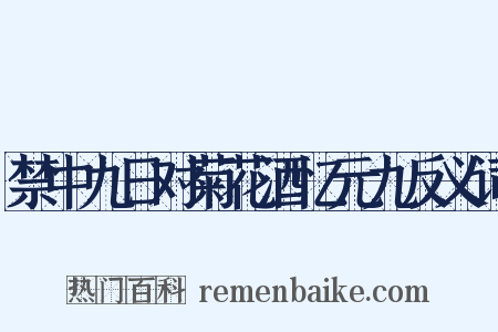 禁中九日对菊花酒忆元九反义词是什么意思的图片